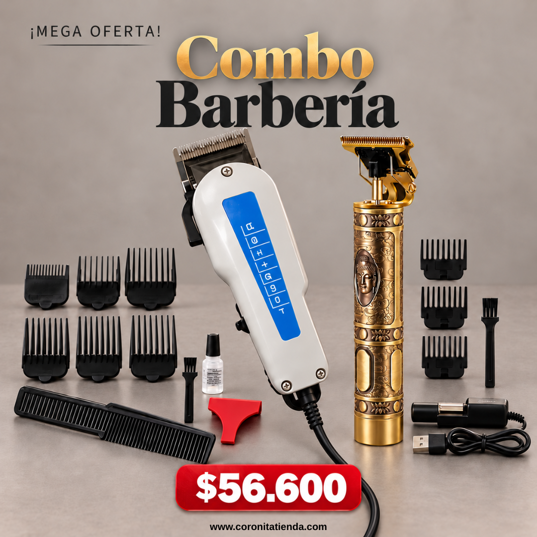 COMBO 2X1 MAQUINA PELUQUERA + PATILLERA BUDA