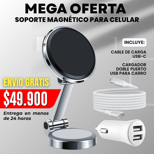 Soporte magnético de celular 3X1